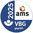 Logo AMS VBG Geprüft